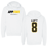 Appalachian State University Baseball White Hoodie - #8 Riley Luft