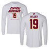 Central Michigan University Volleyball White Performance Long Sleeve - #19 Linnea Willer