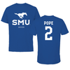 Southern Methodist University Soccer Blue Mascot Tee - #2 Brock Pope