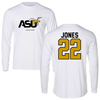 Alabama State University Soccer White Performance Long Sleeve - #22 Summer Jones