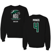 Northeastern State University Soccer Black NSU Crewneck - #4 Ben Mings