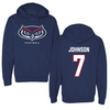 Florida Atlantic University Football Navy Mascot Hoodie - #7 George Johnson