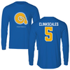 Albany State University Football Blue Performance Long Sleeve - #5 Abraham Clinkscales