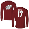 Henderson State University Baseball Cardinal Performance Long Sleeve - #17 Jaxson Gregg