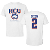 Houston Christian University Basketball White Performance Tee - #2 Victoria Dixon