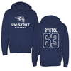 University of Wisconsin-Stout Football Navy Hoodie - #63 Ben Bystol