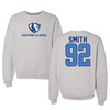 Eastern Illinois University Football Gray EIU Crewneck - #92 Colby Smith