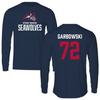 Stony Brook University Football Navy Long Sleeve - #72 Joseph Garbowski