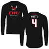 Eastern Washington University Basketball Black EWU Long Sleeve - #4 LeJuan Watts