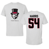 Austin Peay State University Football Gray Mascot Tee - #54 Malachi Harris