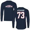 Florida Atlantic University Football Navy Block Long Sleeve - #73 Alex Atcavage