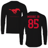 Southern Methodist University Football Black Mascot Performance Long Sleeve - #85 Adam Moore Jr