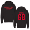 University of Houston Football Black Hoodie - #68 Dakota White