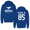 Southern Methodist University Football Royal Hoodie - #85 Adam Moore Jr