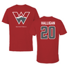 Western Colorado University Basketball Red Tee - #20 Tyler Halligan