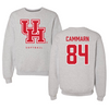 University of Houston Softball Gray Crewneck - #84 Reece Cammarn