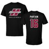 Henderson State University Volleyball Black Performance Tee - #16 Kaylon Partain