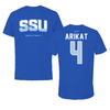 Sonoma State University Basketball Blue Tee - #4 Sheriene Arikat