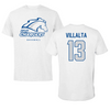 University of Alabama in Huntsville Baseball White Performance Tee - #13 Carson Villalta