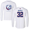 Louisiana Tech University Baseball White Performance Long Sleeve - #32 Luke Nichols