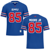 Southern Methodist University Blue Football Jersey - #85 Adam Moore Jr