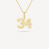 Gold Presidents Pendant and Chain - #34 Ben Middlebrooks