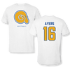 Albany State University Softball White Tee - #16 Keyatta Ayers