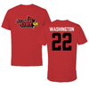 Illinois State University Basketball Red Redbird Tee - #22 Doneelah Washington