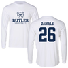 Butler University Football White Performance Long Sleeve - #26 Peyton Daniels