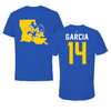 McNeese State University Basketball Blue State Performance Tee - #14 Javohn Garcia