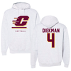 Central Michigan University Softball Gray Hoodie - #4 Maddison Diekman