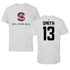 South Carolina State University Football Light Gray NIL for ALL Performance Tee - #13 Jordan Smith