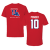 Louisiana Tech University Basketball Red Performance Tee - #10 Ben Ponder