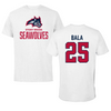 Stony Brook University Soccer White Tee - #25 Natalie Bala