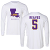 Louisiana State University Baseball White Long Sleeve - #5 Tanner Reaves