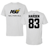 Alabama State University Football Light Gray NIL for ALL Performance Tee - #83 Derick Harden