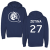 Queens University of Charlotte Soccer Navy Hoodie - #27 Rachel Zetina