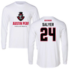 Austin Peay State University Volleyball White Mascot Performance Long Sleeve - #24 Jenna Salyer