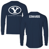 Brigham Young University Swimming & Diving Navy Performance Long Sleeve - Emerson Edwards