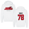 Jacksonville State University Football White JSU Hoodie - #78 Brock Robey