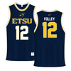 East Tennessee State University Navy Basketball Jersey - #12 Kendall Folley