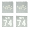 Illinois State University Football Stone Coaster (4 Pack)  - #74 Ron Carr