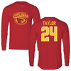 Iowa State University Football Red Long Sleeve - #24 Quentin Taylor