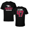 North Carolina Central University Football Black Performance Tee - #47 Mykah Stone