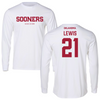 University of Oklahoma Soccer White Sooners Long Sleeve - #21 Ella Lewis