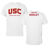University of Southern California TF and XC White Block Tee - Summer Mosley