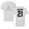 Appalachian State University Ice Hockey Light Gray NIL for ALL Performance Tee - #21 Joshua Hooper