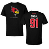 Illinois State University Football Black Performance Tee - #91 Josh Dinga