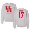 University of Houston Football Gray Crewneck - #17 Kriston Davis