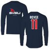 Saginaw Valley State University Soccer Navy Long Sleeve - #11 Ryan Bovee